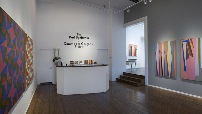 The Karl Benjamin X Comme des Garçons Project. Courtesy of Louis Stern Fine Arts