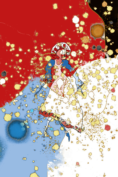 Olga Goldina Hirsch, “Anna Pavlova’s Russian Dance”, a work from the series “A Tale Of A Snowflake Named Anna,” 2019