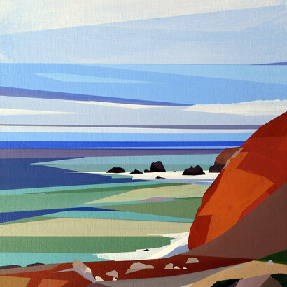 Rockaway State Beach, 2014, 10x8" acrylic on panel