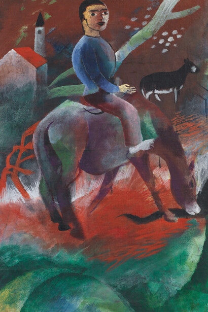 Heinrich Campendonk, Reitender Knabe [Boy on horseback] (detail), um 1918. Mit freundlicher genehmigung des Kunstmuseums Bern