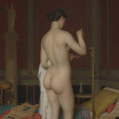 Marc-Charles-Gabriel Gleyre; Safo preparándose para dormir, 1867 (detalle)