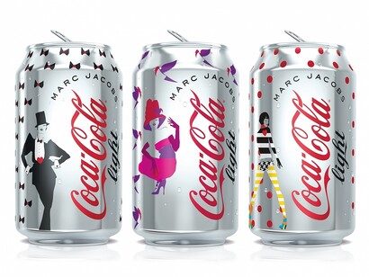 Latas de Coca Cola Light diseñadas por Marc Jacobs