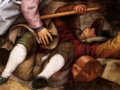 Pieter Bruegel il Vecchio, La parabola dei ciechi, particolare