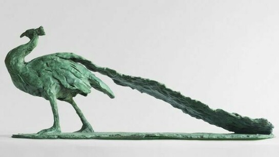 Charlotte Mayer, Peacock (small), 1999, Bronze, Edition of 6, 14cm high