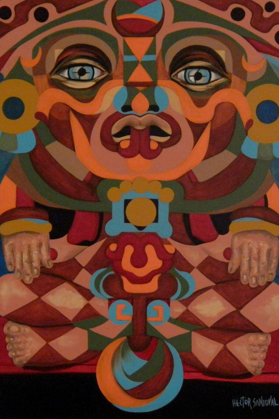Hector Sandoval, Copulor, 2014, Oil on canvas, 100 x 90 cm 