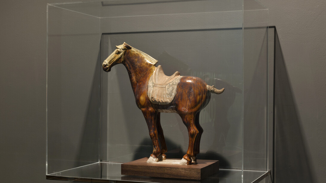 T'ang Dynasty Funerary Horse, 7th-10th century, The Anthony Quinn Collection. Photo
by John Berens.