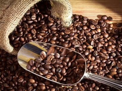 Granos de café tostados