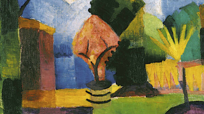 August Macke, Garten am Thuner See, 1914