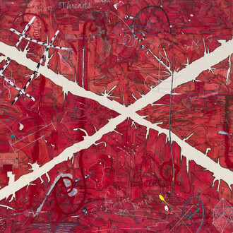 William T. Wiley, Bo Banna (detail), 1972. Courtesy of Paul Thiebaud Gallery