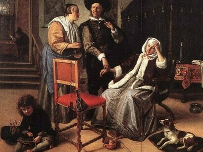 Jan Steen (1626-1679), La visita del dottore