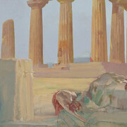 Isabel Baquedano, Escena en el templo de Apolo en Corinto, 1980. Cortesía del Museo de Bellas Artes de Bilbao