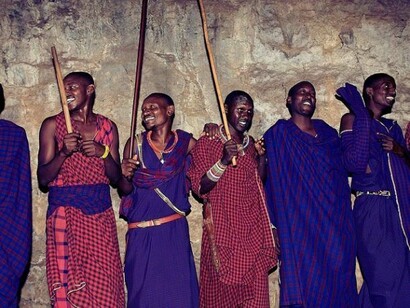 The Massai, enjoying