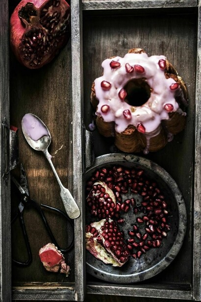 Kugelhopf con glassa di melagrana