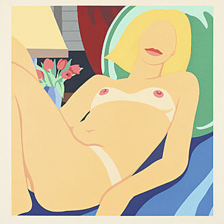 Tom Wesselmann,
Claire Nude,
Farbsiebdruck 1980,
78,8 x 76,3 cm Abb. 63,5 x 61 cm