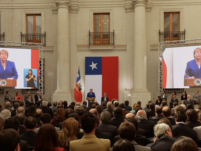 Acto de la presidenta chilena, Michelle Bachelet