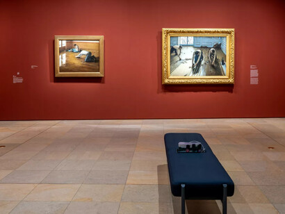 Gustave Caillebotte, Dipingere gli uomini, vista della mostra. Per gentile concessione del Museo d'Orsay