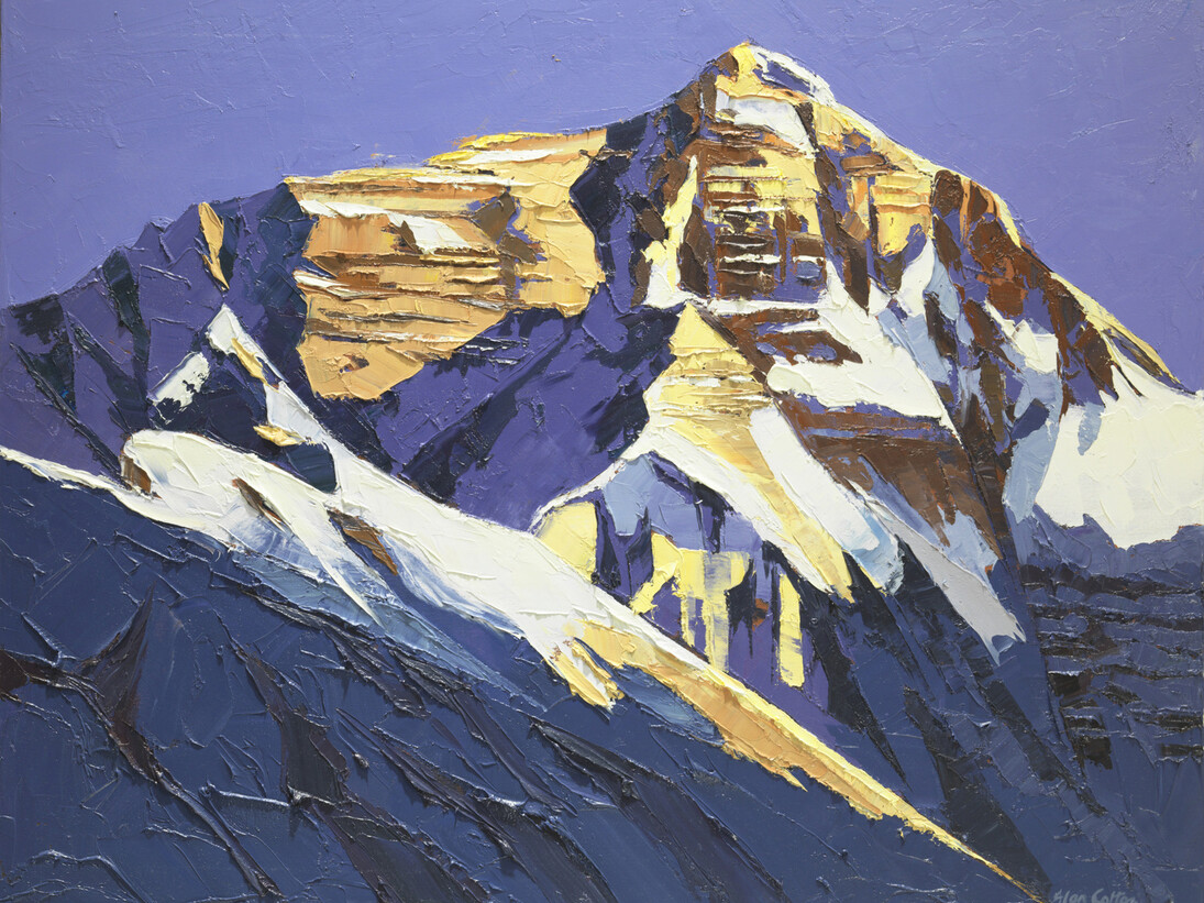 Alan Cotton, Tibet Sunlit Peaks and Deep Shadows Everest, 2012, 71 x 91 cm