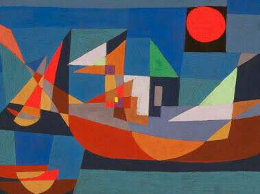 Ruhende Boote von Paul Klee