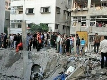 Lors des attaques israéliennes sur la bande de Gaza en novembre 2012, photographie prise par Zahed Al-Kilani, de l'agence de presse Fars 