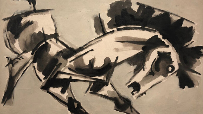 M.F. Husain
Untitled (Horse)
1960s
Oil on canvas
28 x 39 in.