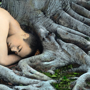 Youssef Nabil, Self-portrait with roots (detalle), Los Angeles, 2008. Cortesía del Musée d’Orsay