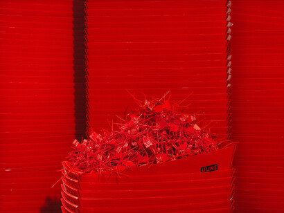 Taryn Simon, Election warehouse, Philadelphia, 2024. Courtesy of Gagosian