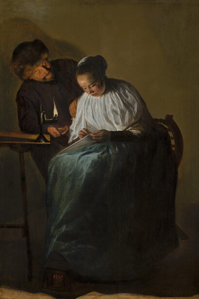 Judith Leyster, Man offering money to a woman. Avec l’aimable autorisation du Musée des Beaux-Arts de Gand