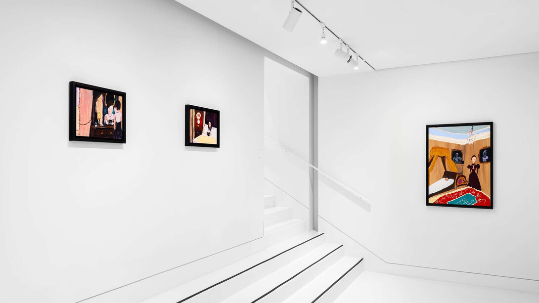 Genieve Figgis, Drama club, vue de l'exposition. Avec l'aimable autorisation d'Almine Rech