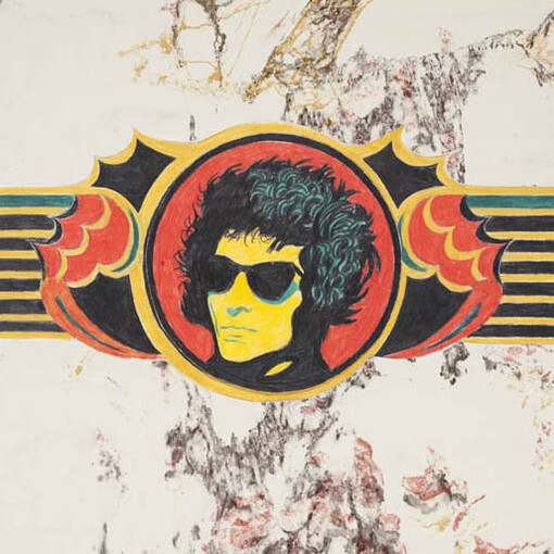 Archizoom Associati, Decoro “Dylan”, 1967, matita e pastello su carta applicata su cartoncino, mm 1000 x 700
