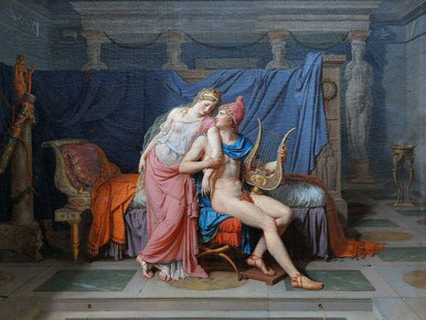 Jacques-Louis David, The Loves of Paris and Helen, 1788, Louvre Museum, Paris, Oil of Canvas, 146 x 181 cm