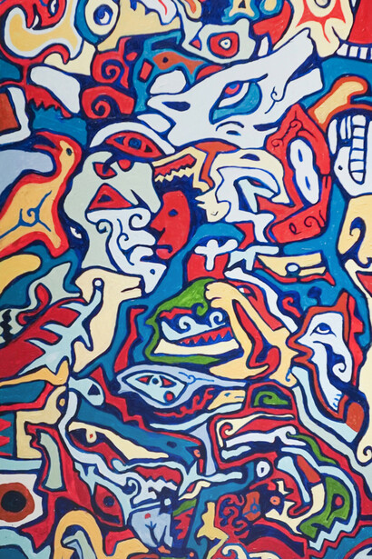 Abraham Anghik Ruben, Seeking balance, 2023. Courtesy of Feheley Fine Arts