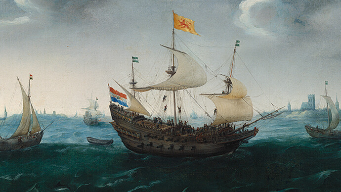 Hendrick Cornelis Vroom, A Fleet at Sea, c. 1614, oil on canvas, Private collection



