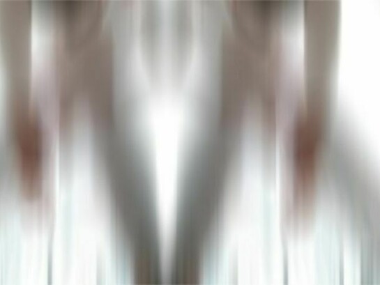 Michel Tabori, Behind The Curtain, mixed media and resin on canvas, 62 x 62 inches