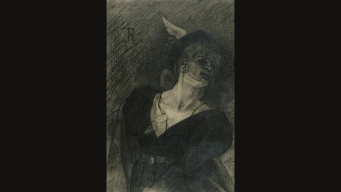 Félicien Rops (1833-1898)
Donna con lorgnette
1870 circa
Pastello e carboncino su carta vergata, tela, materiali incollati l’uno sull’altro
Cm 58 x 41
Parigi, museo d'Orsay
Donazione tramite Erasthène Ramiro Rodrique, 1921
© RMN-Grand Palais (Musée d'Orsay) / Gérard Blot