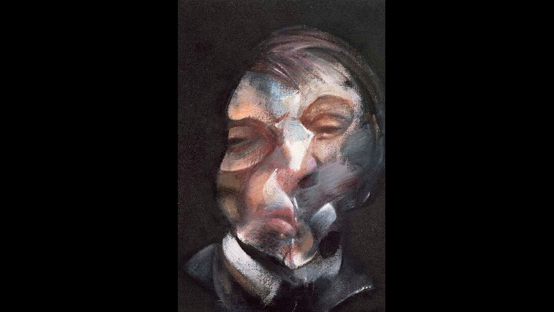 Francis Bacon, Self-Portrait, 1971, oil on canvas, Centre Pompidou, Musée national d’art modern-Centre de création industrielle, Paris. © The Estate of Francis Bacon. All rights reserved. / DACS, London / ARS, NY 2019