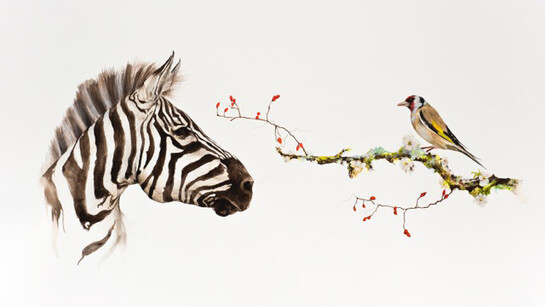 Kevin Earl Taylor, The Silent Song, 22” X 30”, gouache on paper, 2014