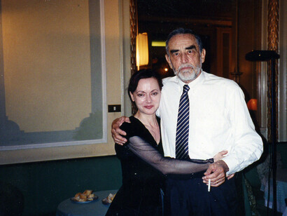 Patrizia Valduga con Vittorio Gassman