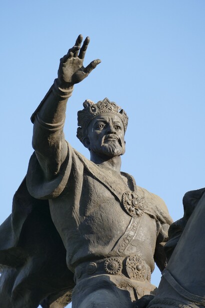 Statue of Amir Timur on horse in Tashkent