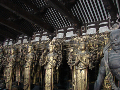Sanjusangendo statues Kyoto