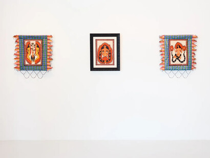 Citra Sasmita, Women who carry the mountain, exhibition view. Courtesy of Yeo Workshop