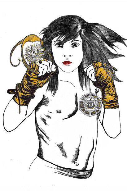 Is Loba, La Confiance du Germe I, 2014, Techniques mixtes, 50 x 50 cm, Courtesy Is Loba