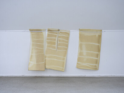 Laura Matukonytė and Emilija Višinskaitė, Sensing takes time, exhibition view. Courtesy of Meno Parkas Gallery