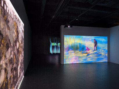 Jennifer West: “Is Film Over?”, Exhibition view. Courtesy of Yuz Museum