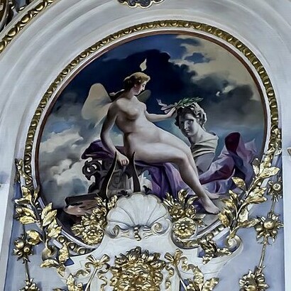 Tomás Povedano, "El arte" (Teatro Nacional de Costa Rica), óleo sobre lienzo, siglo XIX