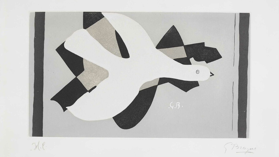 L’oiseau et son ombre II, Georges Braque, 1961
Etching
Paper 52.5 x 74.5 cm / image 33.5 x 58.5 cm
Edition of 75