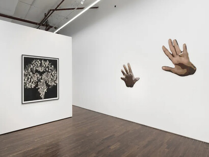 Shaun Leonardo, The invisible man, exhibition view. Courtesy of Cristin Tierney Gallery