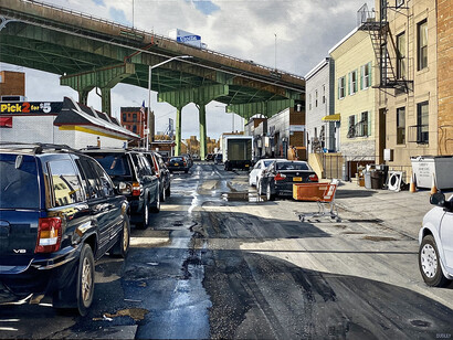 Randy Dudley, Centre street (detail), 2022. Courtesy of Louis K. Meisel Gallery