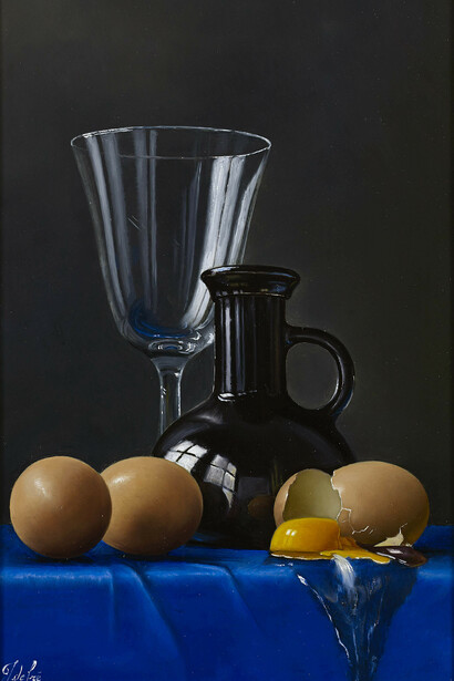 Johan De Fre, 5.	Kismet, oil on panel12 x 8 ins (30 x 20 cms) 