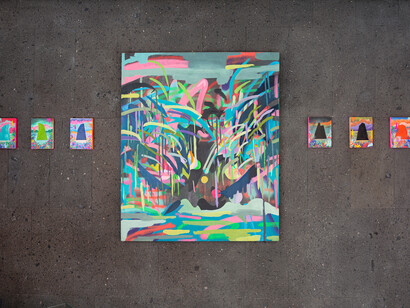 César Urrutia, Saturday night, exhibition view. Courtesy of Galería Hilario Galguera