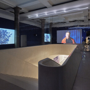 Asta Gröting, A wolf, primates and a breathing curve, exhibition view. Courtesy of Museum Städel